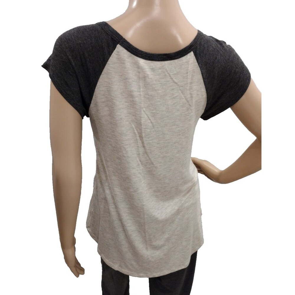 French Pastry Women's Medium Beige Rhinestone 'Take Me To The Moon' Shirt Top - Picture 5 of 6